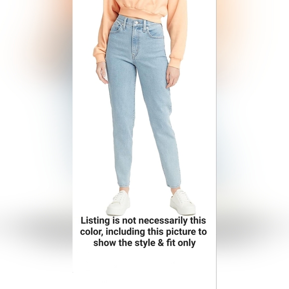 Levi's High Waisted Mom Jeans 32x27 Silvertab Tapered Womens Blue A36990002 Rise - Picture 9 of 12